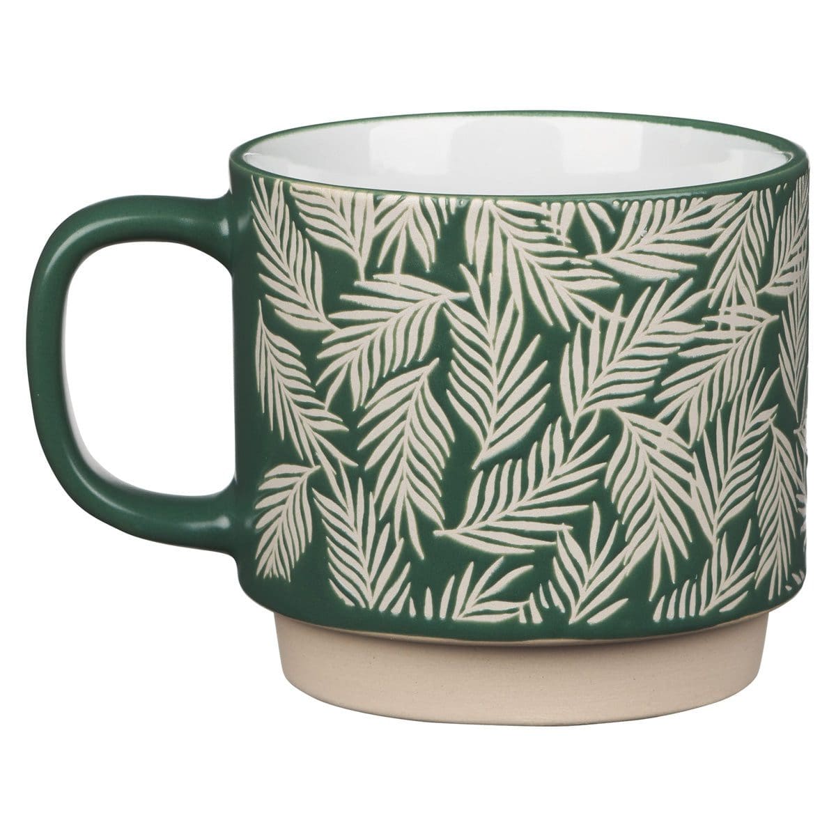 6006937164253_back Bloom With Grace Dark Green Ceramic Mug With Leaf Motif - Image 11