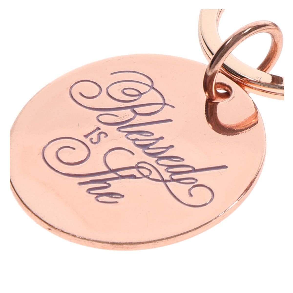 6006937165816_feature2_cea01582-74af-4b21-a951-1268b3519f48 Blessed Is She Faux Leather Key Ring - Luke 1:45 - Image 18