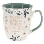Be Still & Know that I Am God Ceramic Mug with Green Interior - Image 13