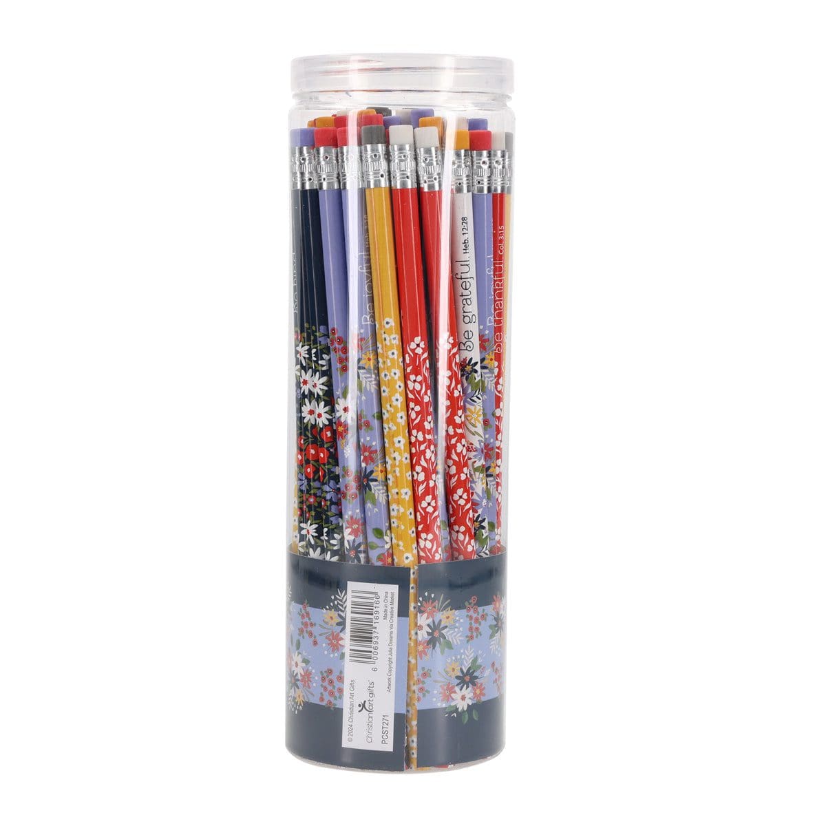 6006937169166_back Floral Vector Tub of 50 Pencils - Image 16