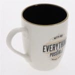 With God Everything Is Possible Ceramic Mug with Black Interior - Image 9