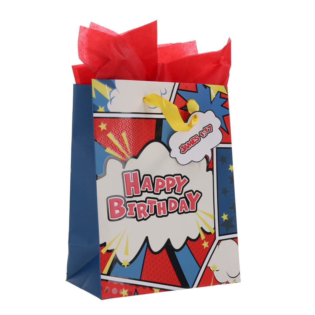 6006937171367_feature1 Every Good and Perfect Gift Is from Above - Happy Birthday Medium Gift Bag with Gift Tag - Image 12