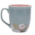 With God All Things Are Possible Teal Ceramic Mug with Pink Interior - Image 11