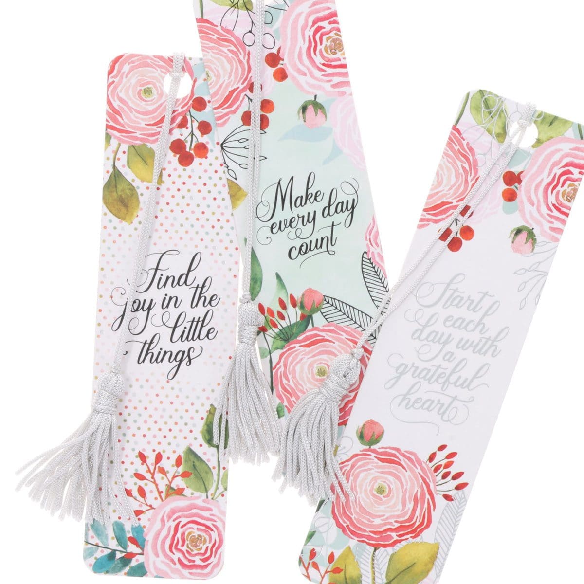 6006937172364_feature1 Start Each Day with a Grateful Heart Three-Piece Bookmark with Tassel Set - Image 9