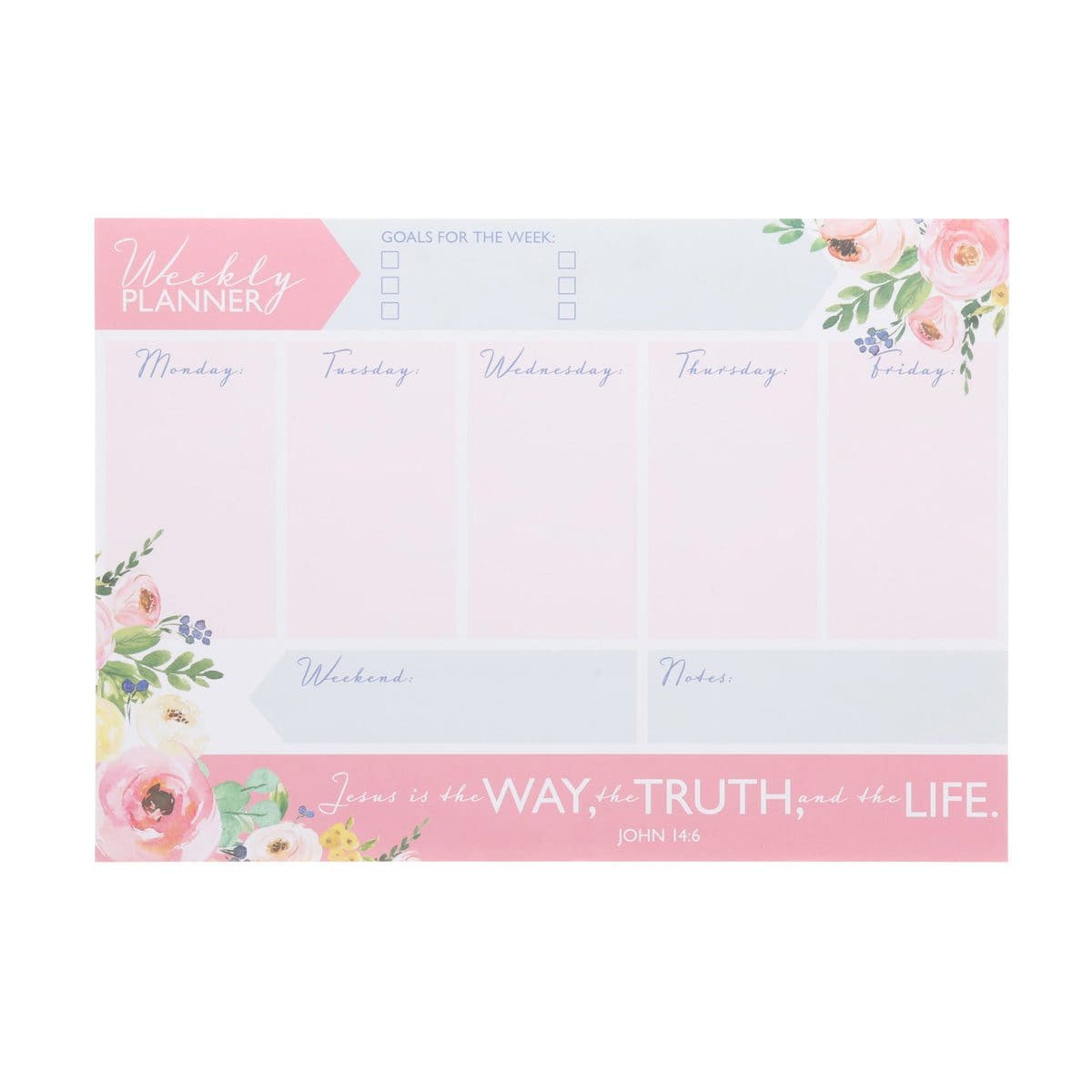 6006937173811_front A4 Weekly Desk Planner - Jesus Is the Way, the Truth and the Life - Image 6