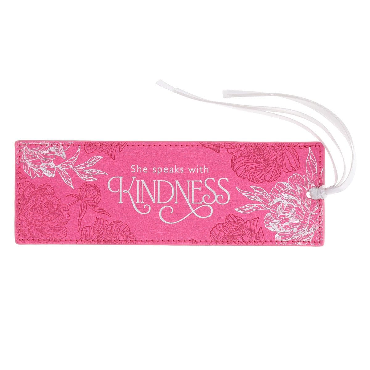 6006937174160_feature1 She Speaks with Kindness Faux Leather Bookmark - Image 3