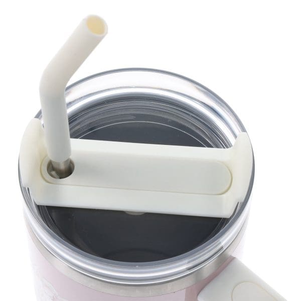 You Are Fearfully and Wonderfully Made Large Stainless Steel Mug with Handle and Straw - Image 3