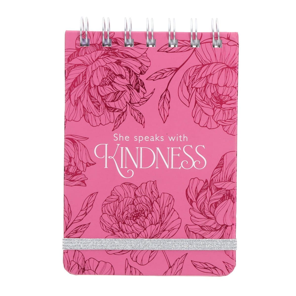 6006937174306_front She Speaks with Kindness Wirebound Notepad - Image 1