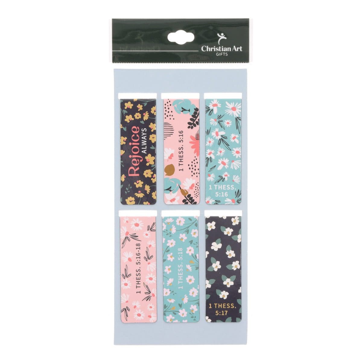 6006937174573_back Be Joyful Always Six-Piece Magnetic Bookmark Set - Image 2