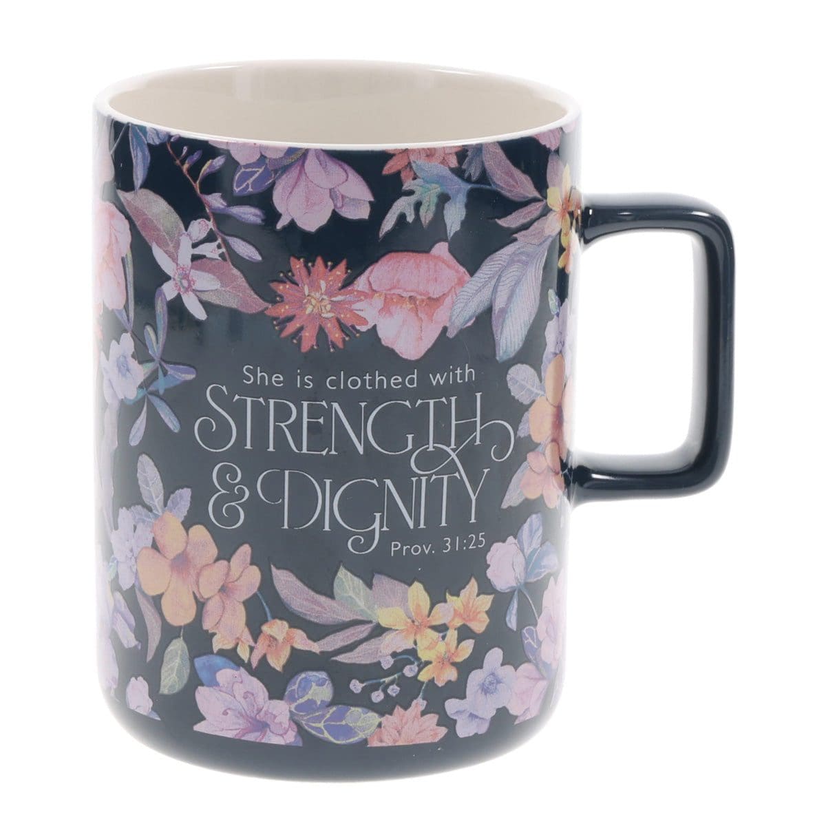 6006937174672_front She Is Clothed with Strength and Dignity Ceramic Mug - Image 1