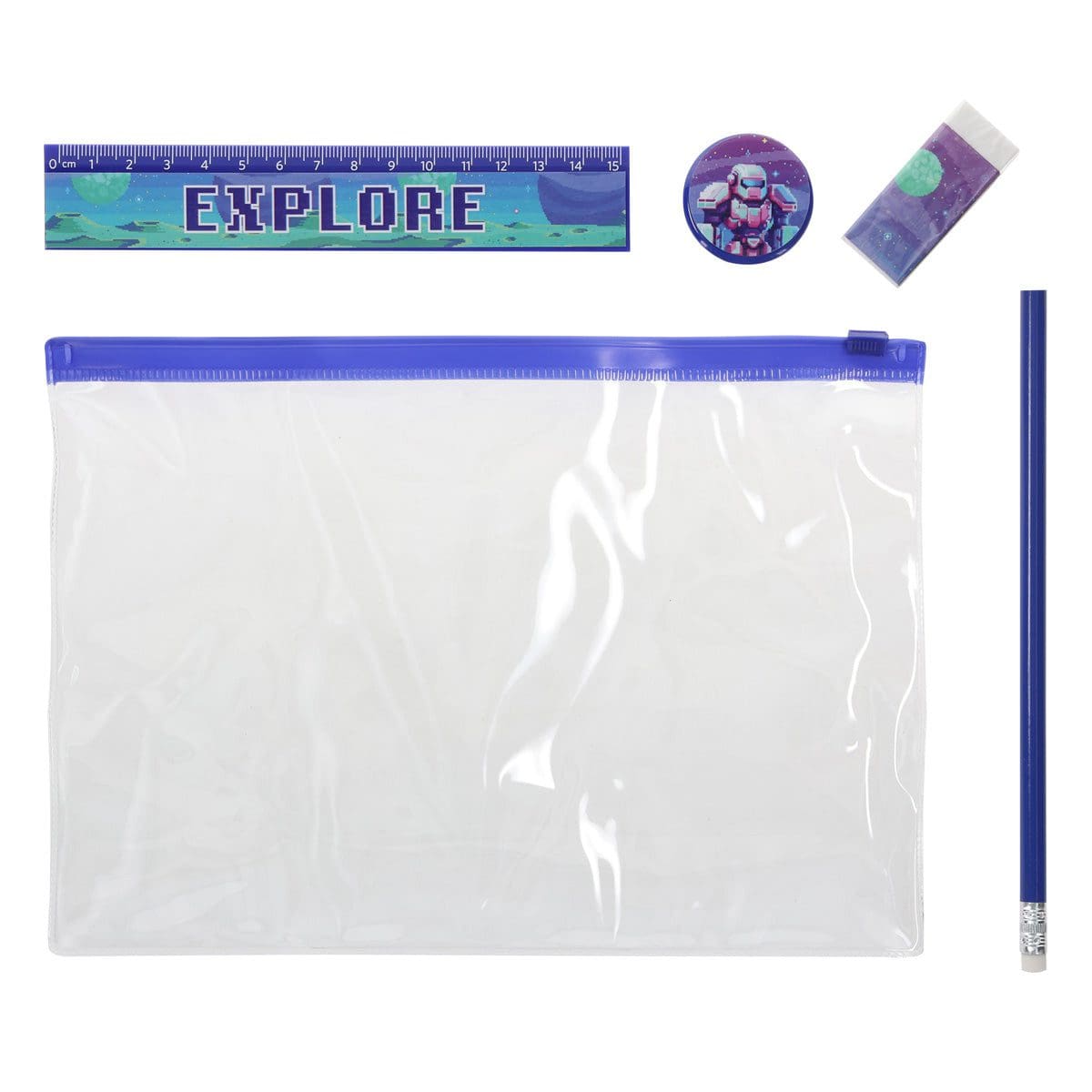 6006937177406_front Explore Blue Stationery Set - Image 1