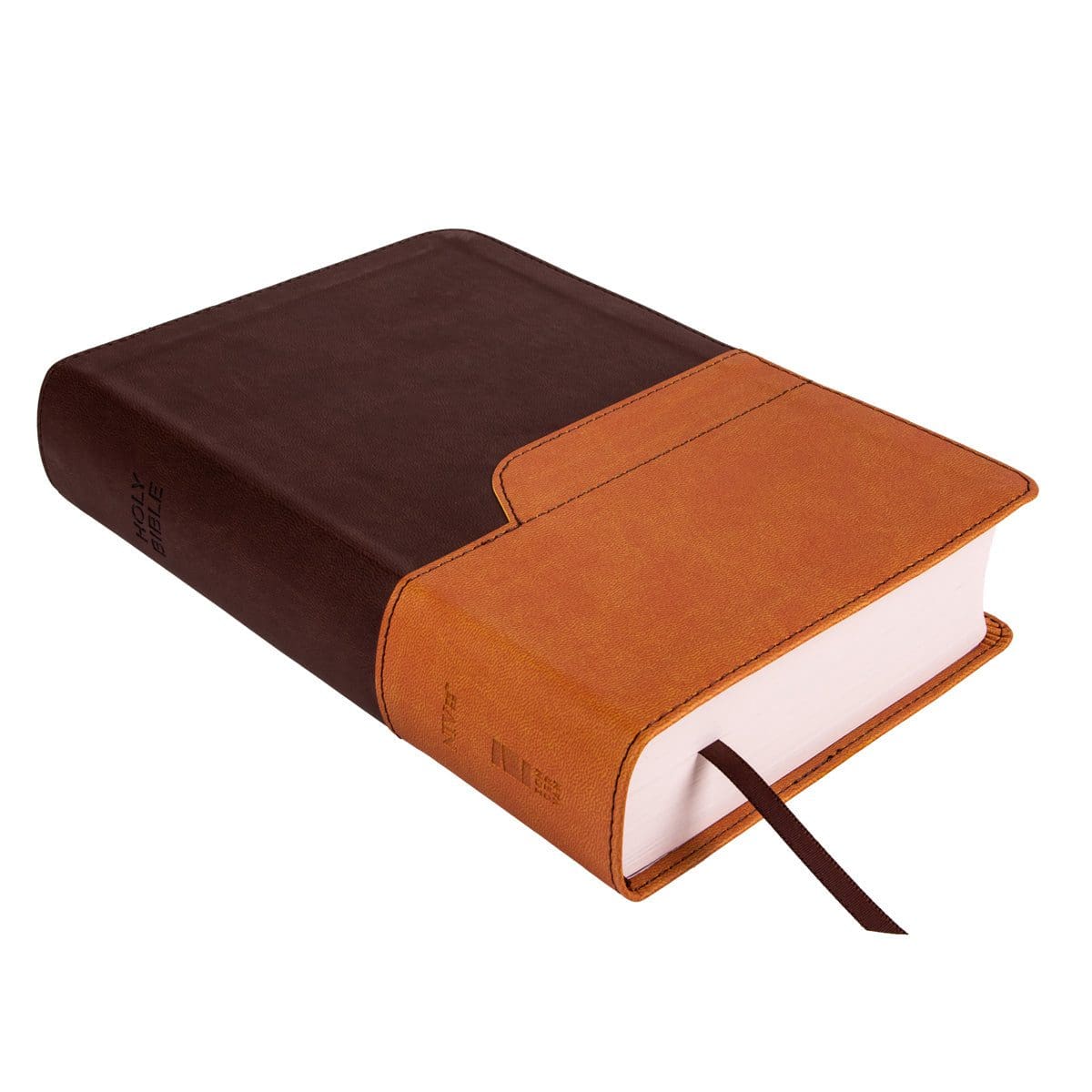 9780310429401_feature2 NIV Chocolate & Amber Two Tone Faux Leather Holy Bible Larger Print - Image 21