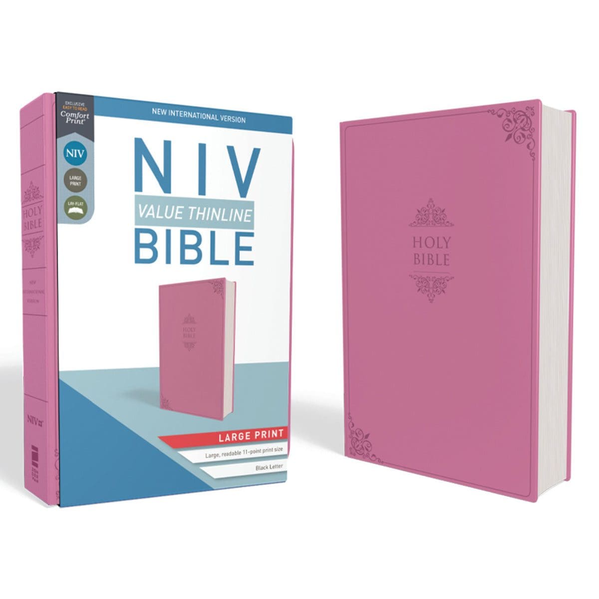 9780310448563_feature1 NIV Value Thinline Bible Large Print Pink (Comfort Print)(Imitation Leather) - Image 3
