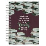 Between The Pages Of A Book Is A Lovely Place To Be Large Hardcover Wirebound Journal - Image 7
