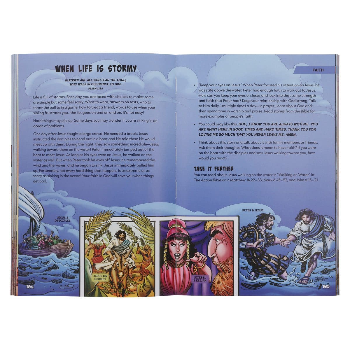 9780638002225_feature4 The Action Bible Anytime Devotions: 90 Ways to Help Kids Connect with God Anytime, Anywhere PB - Image 20