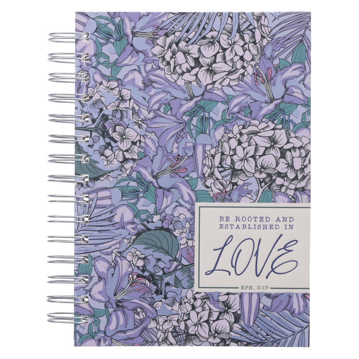 9780638003376_front Be Rooted and Established in Love Hardcover Wirebound Journal - Image 3