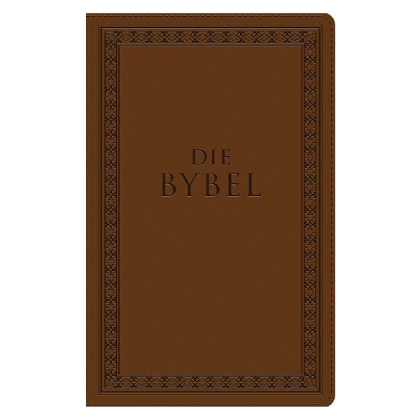 NLV Taan Bruin Kunsleer Standaard Bybel met Ritssluiter en Duimgrepe - Image 4