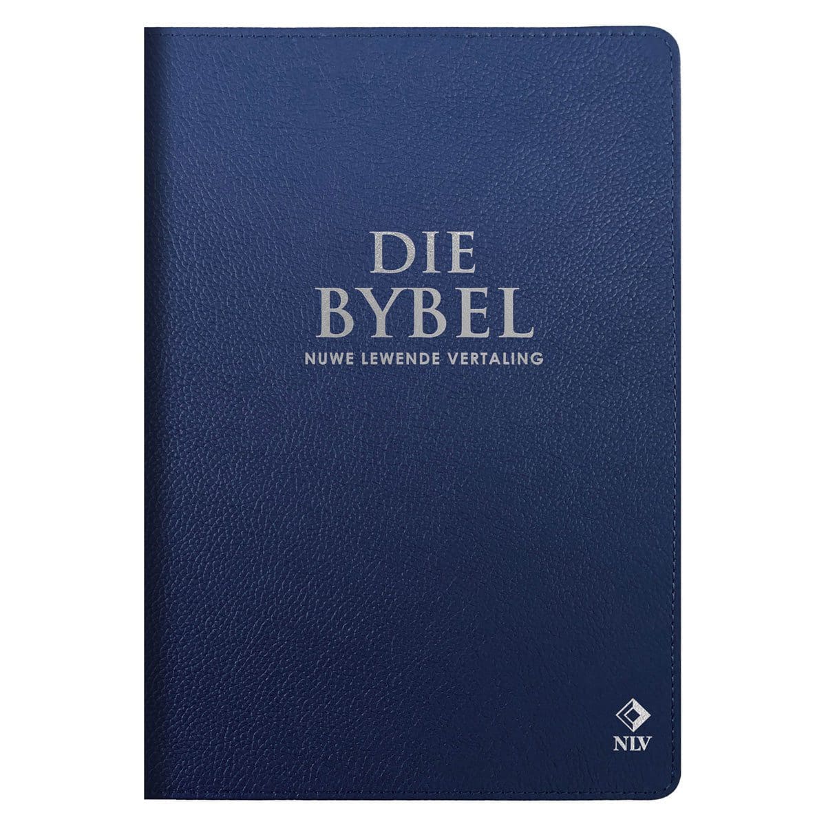 9780638009972_front NLV Koningsblou Egte Leer Grootdruk Bybel - Image 1