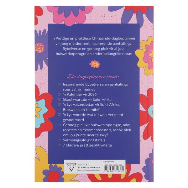 2026 Skooldagboek - Dagbeplanner vir Dogters - Sagteband - Image 2