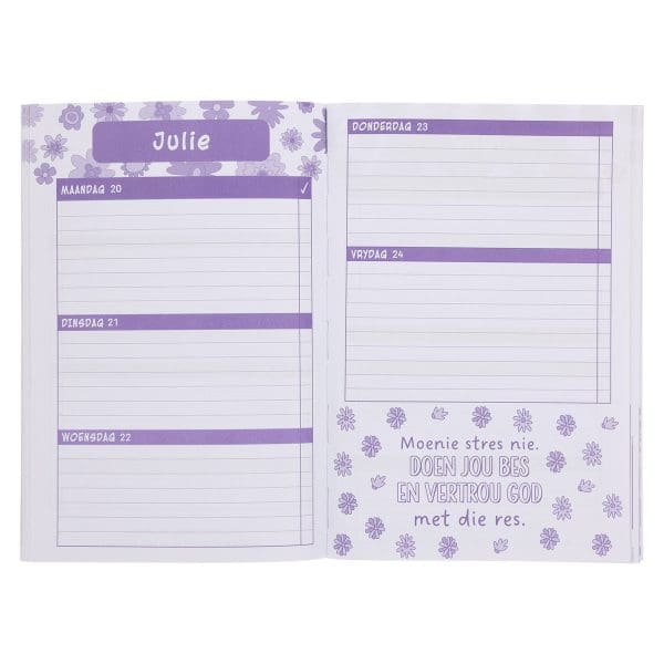 2026 Skooldagboek - Dagbeplanner vir Dogters - Sagteband - Image 6