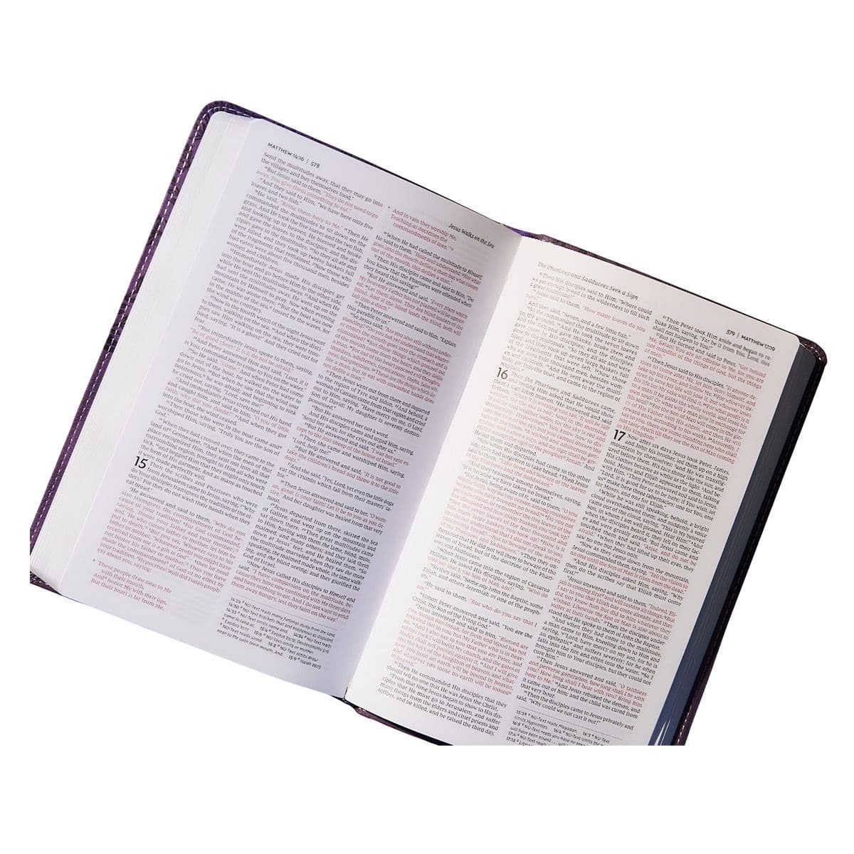 9780718075279_feature2 NKJV Pink Faux Leather Deluxe Gift Bible Red Letter Comfort Print - Image 12