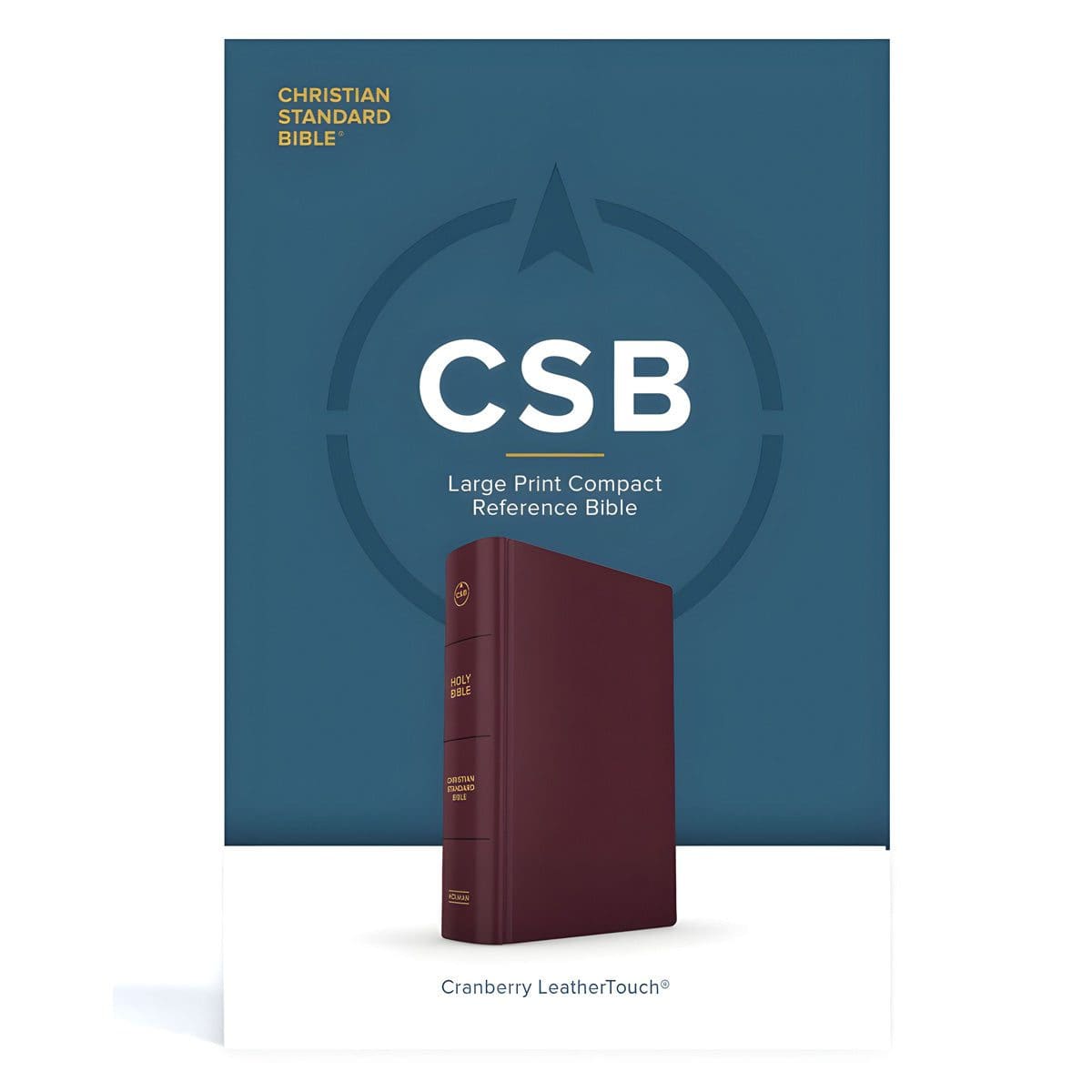 9781087785684_front CSB Cranberry Imitation Leather Compact Reference Bible Large Print - Image 1