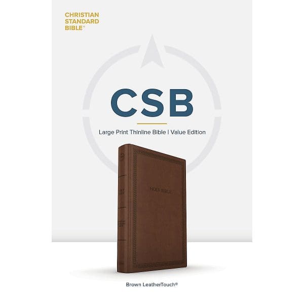 CSB Brown Imitation Leather Thinline Value Edition Bible Large Print - Image 6