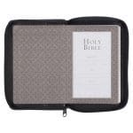 KJV Black Faux Leather Mini Pocket Edition Bible Red Letter With Zip - Image 25