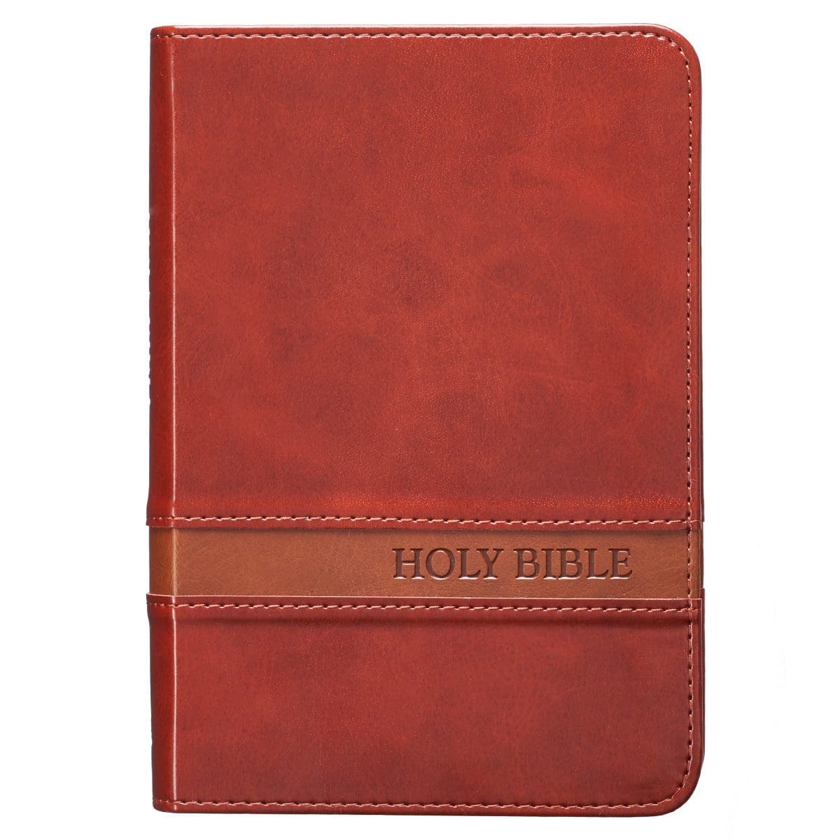 9781432117337_front KJV Brown Faux Leather Compact Bible Large Print Red Letter - Image 21