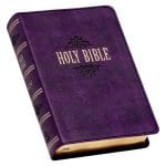 KJV Purple Faux Leather Compact Bible Large Print Red Letter - Image 24