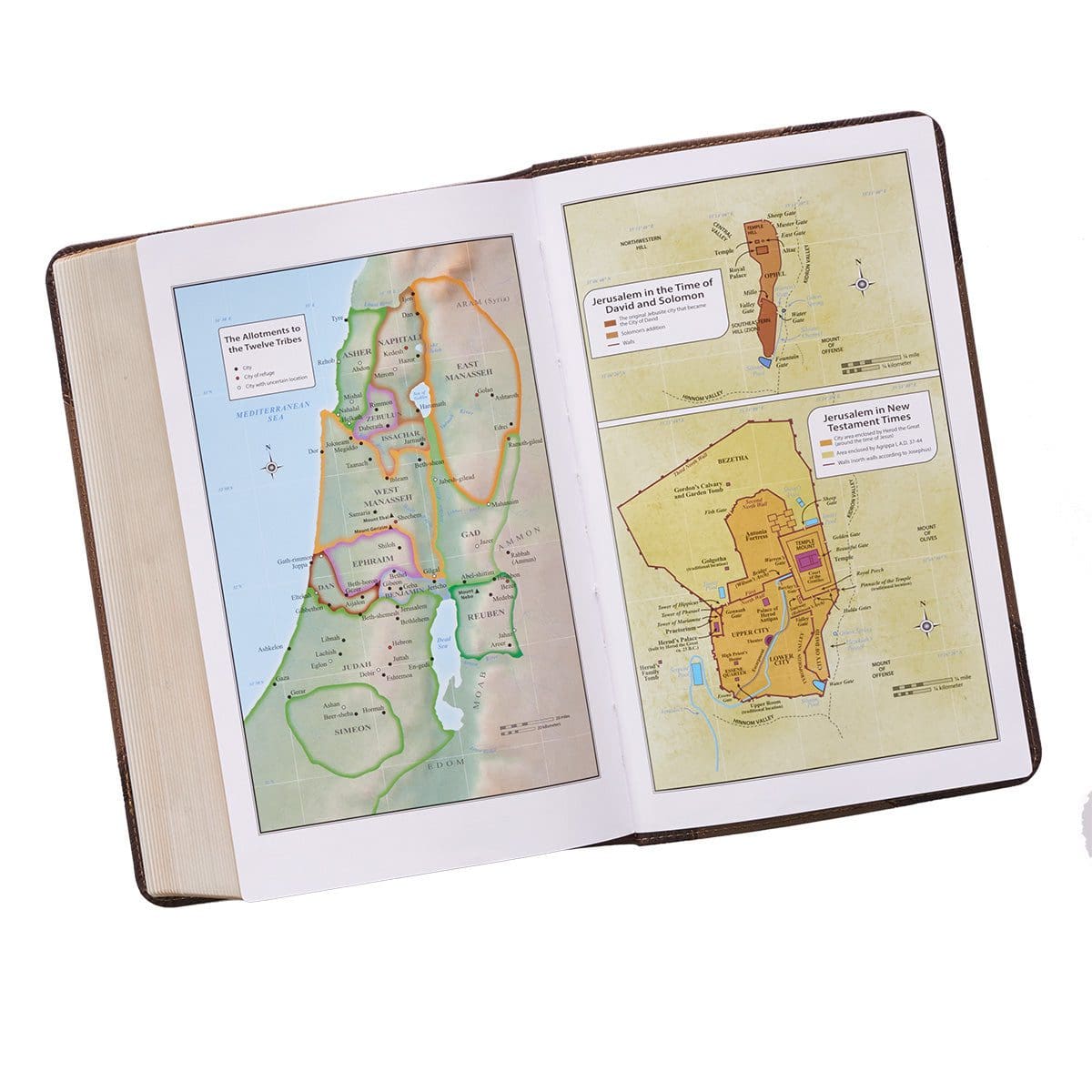 9781432117375_feature3 KJV Tan & Brown Faux Leather Standard Bible Giant Print Red Letter - Image 26