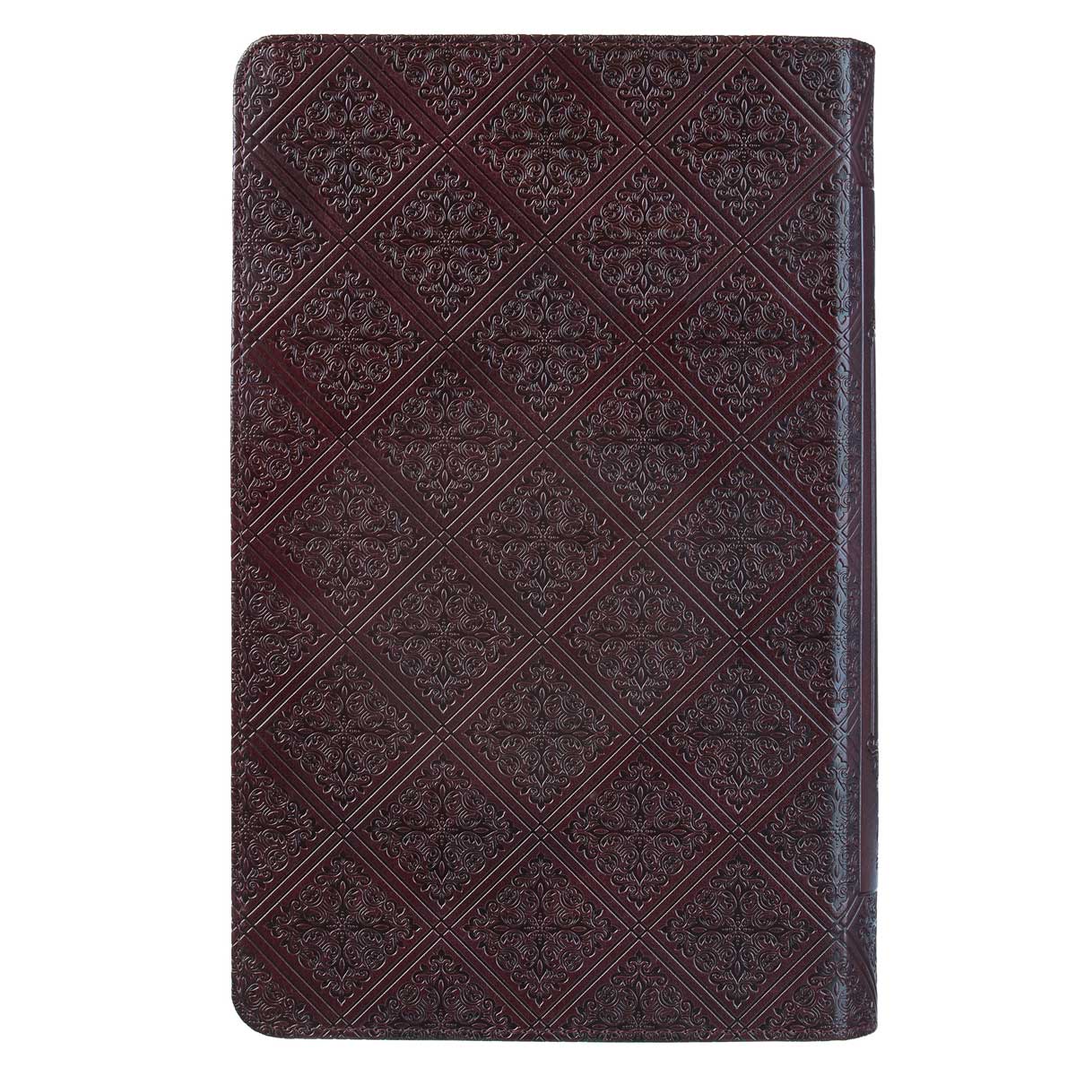9781432117979_back KJV Brown Faux Leather Giant Print Standard Bible Red Letters With Thumb Indexed - Image 2