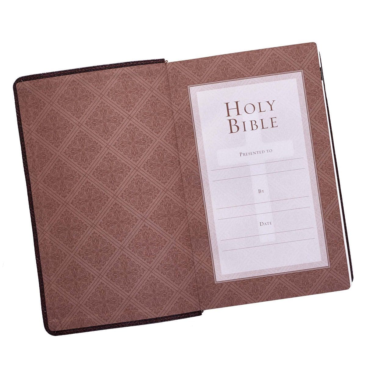 9781432117979_feature2 KJV Brown Faux Leather Giant Print Standard Bible Red Letters With Thumb Indexed - Image 4