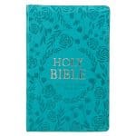 ESV Turquoise Faux Leather Standard Bible Thumb Indexed With Zip - Image 22