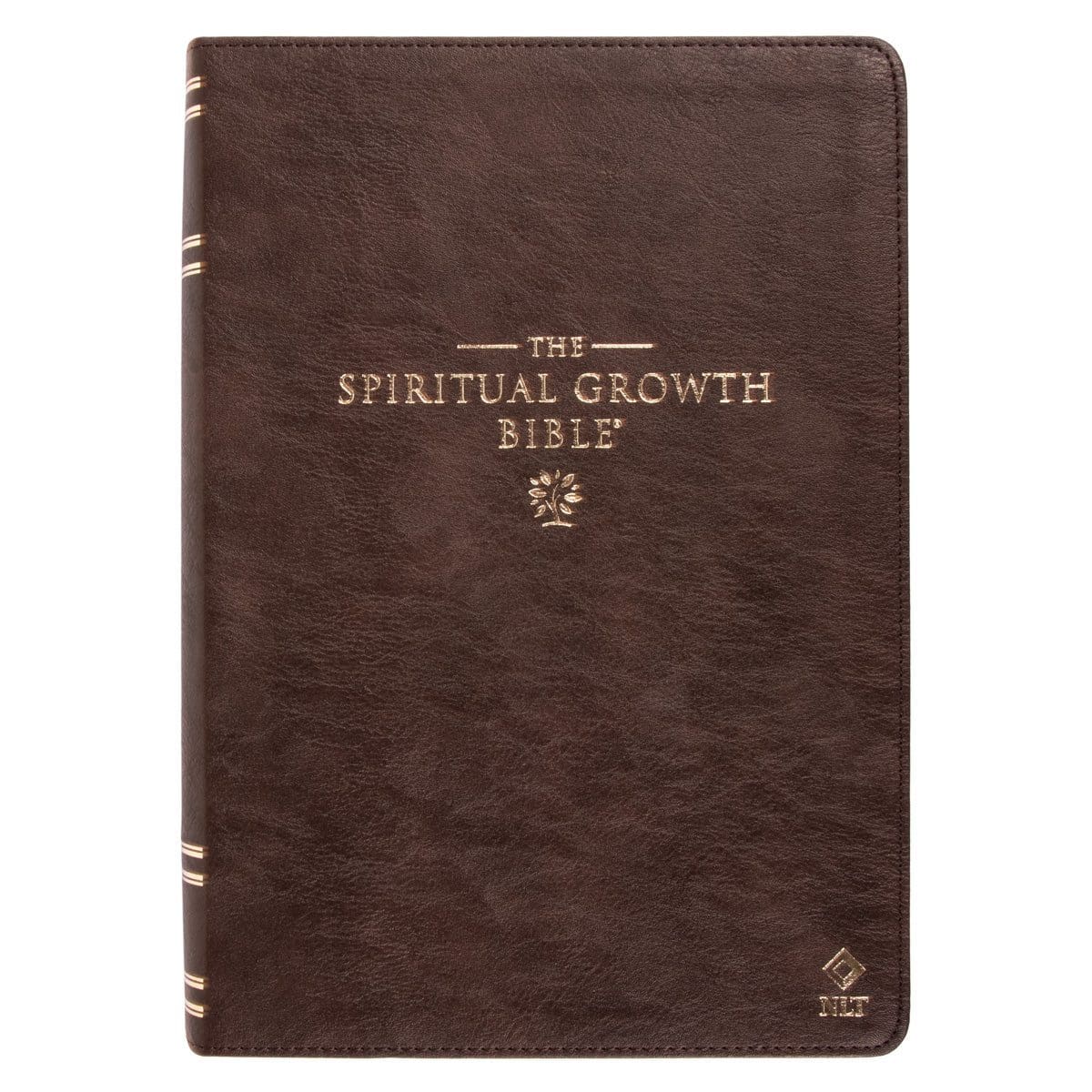 9781432134662_front NLT Dark Brown Faux Leather Thumb Indexed Spiritual Growth Bible - Image 22