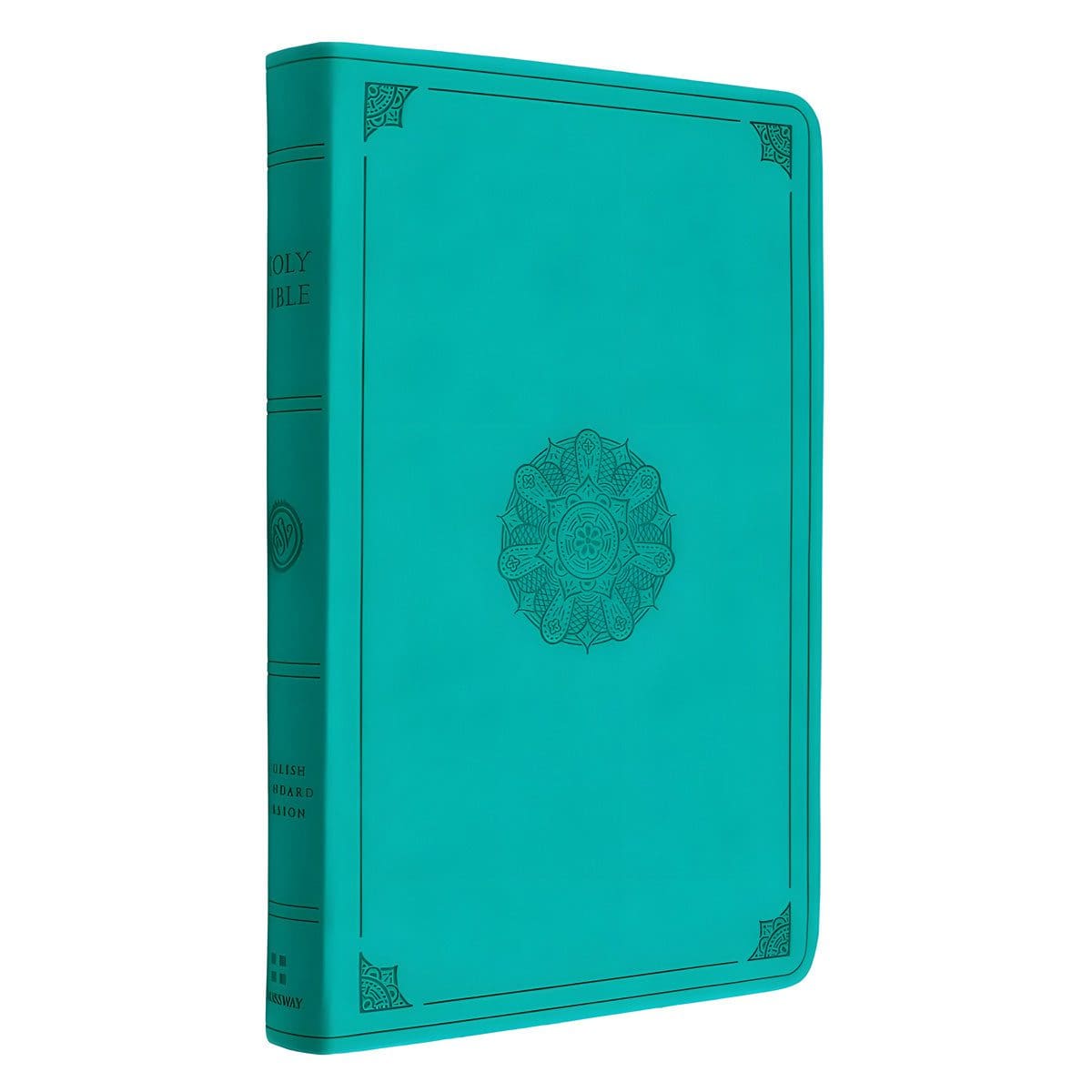 9781433562167_feature1 ESV Turquoise Emblem Design Imitation Leather Value Thinline Bible Large Print - Image 11