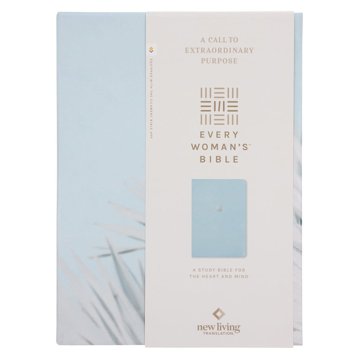 9781496484383_front NLT Sky Blue Imitation Leather Filament Enabled Every Woman’s Bible - Image 7