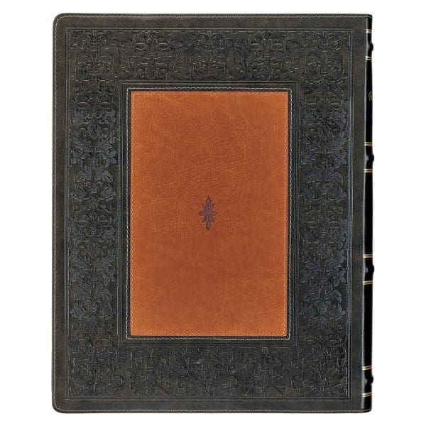 NLT Dark Olive And Brown Faux Leather Flexcover The Family Heritage Bible - Image 11