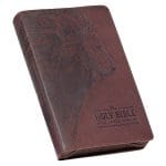 KJV Brown Lion Faux Leather Flexcover Deluxe Gift Bible With Zip - Image 3