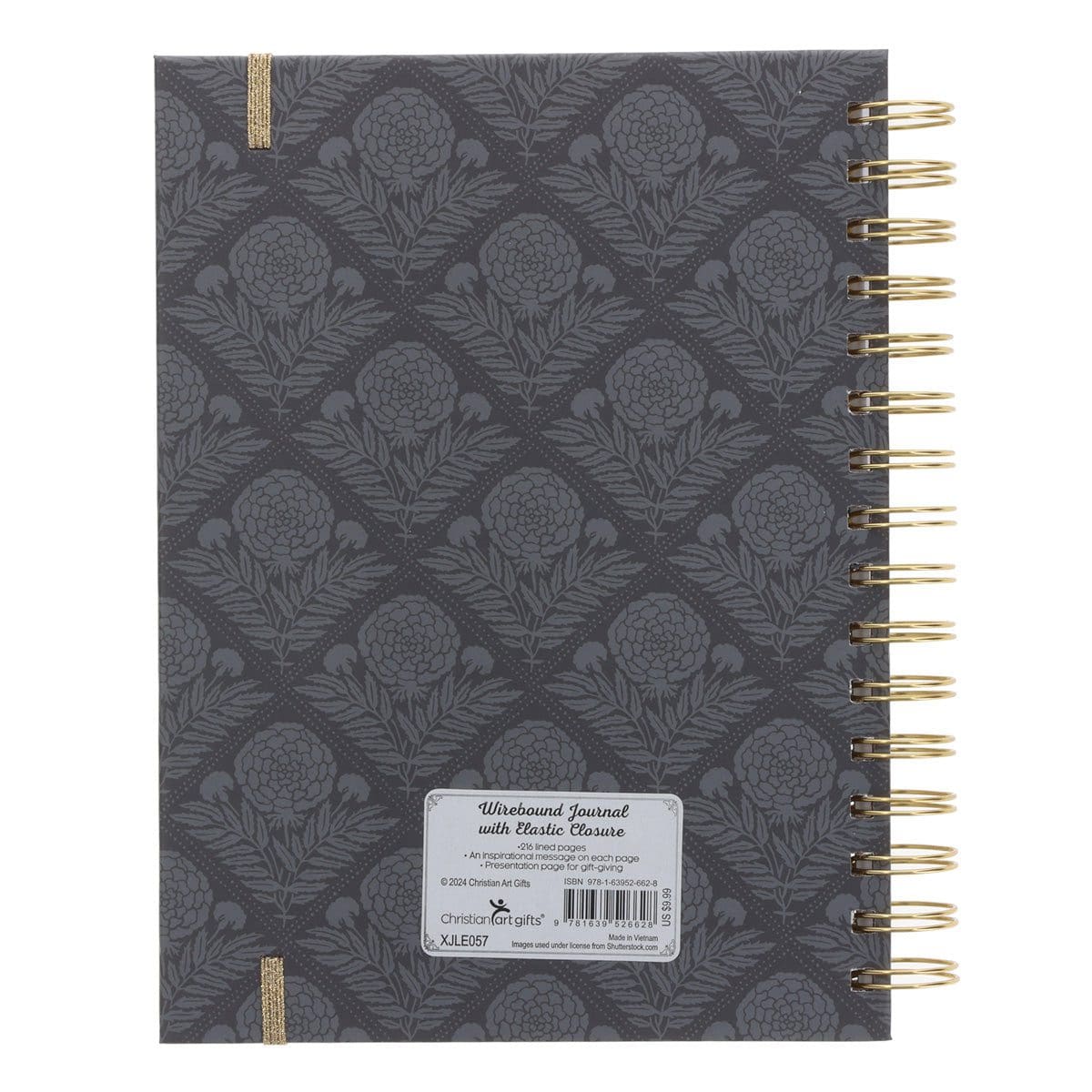 9781639526628_back For God so Loved the World Grey Chunky Hardcover Wirebound Journal with Elastic Closure - Image 7