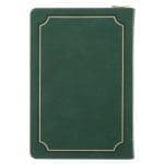 We Are More than Conquerors Through Him Who Loved Us Green Faux Leather Journal with Zipped Closure - Image 6