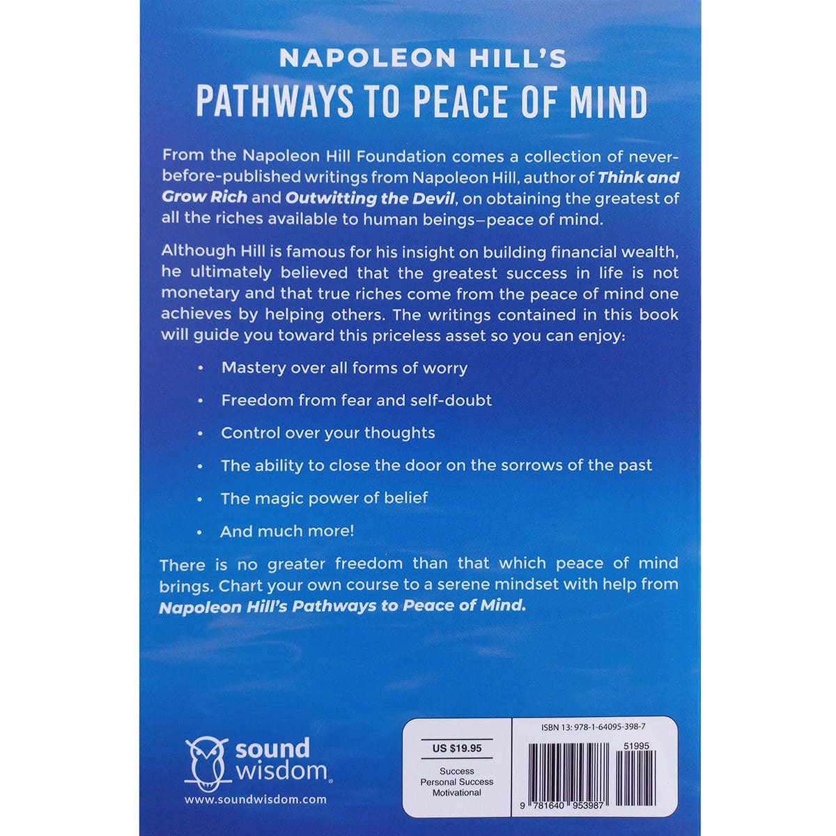 9781640953987_back Napoleon Hill's Pathways To Peace Of Mind (Paperback) - Image 8