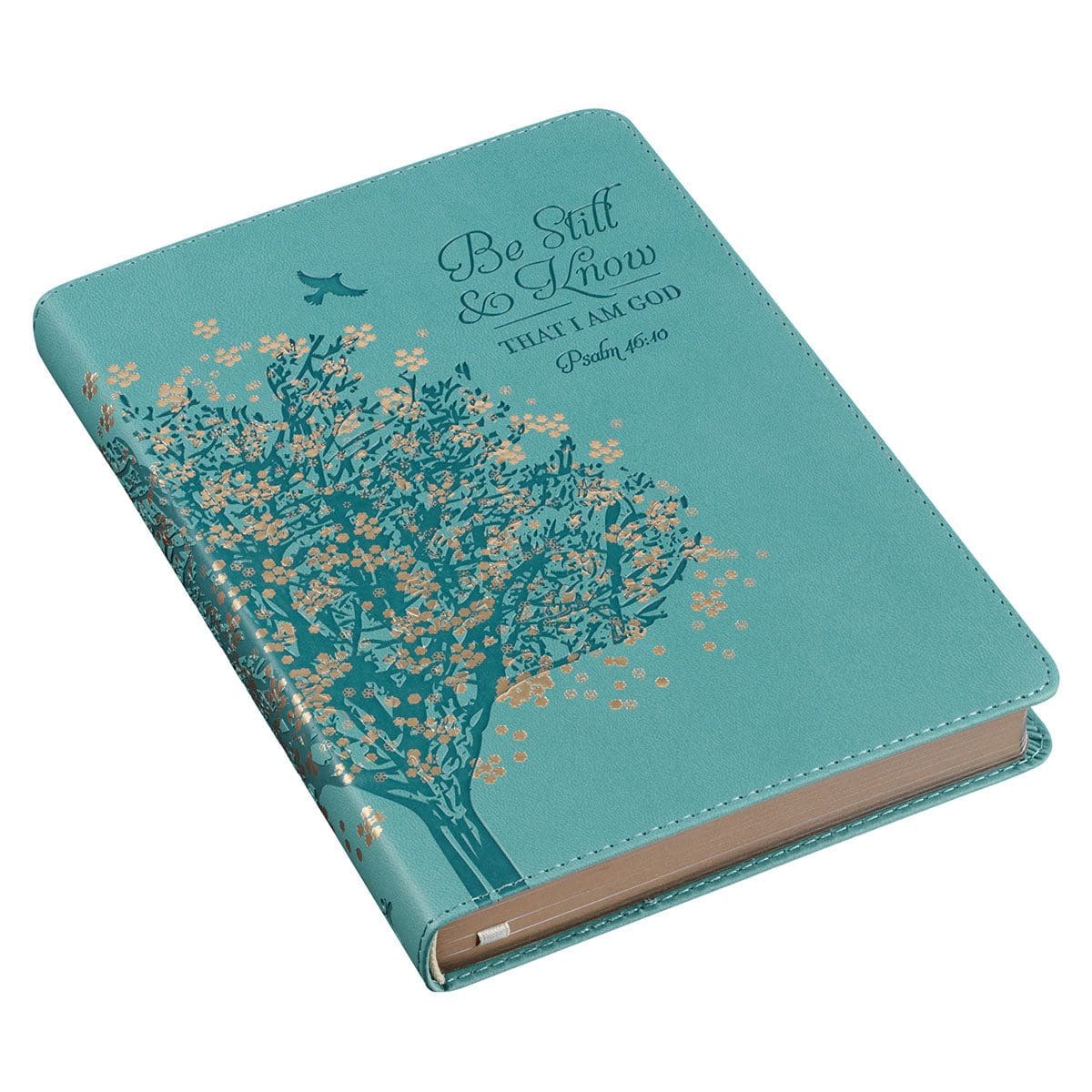 9781642725278_feature1 Be Still & Know Floral Psalm 46:10 Tree (Faux Leather Journal) - Image 3
