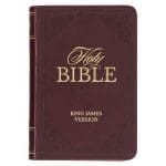 KJV Burgundy Faux Leather Mini Pocket Bible - Image 10
