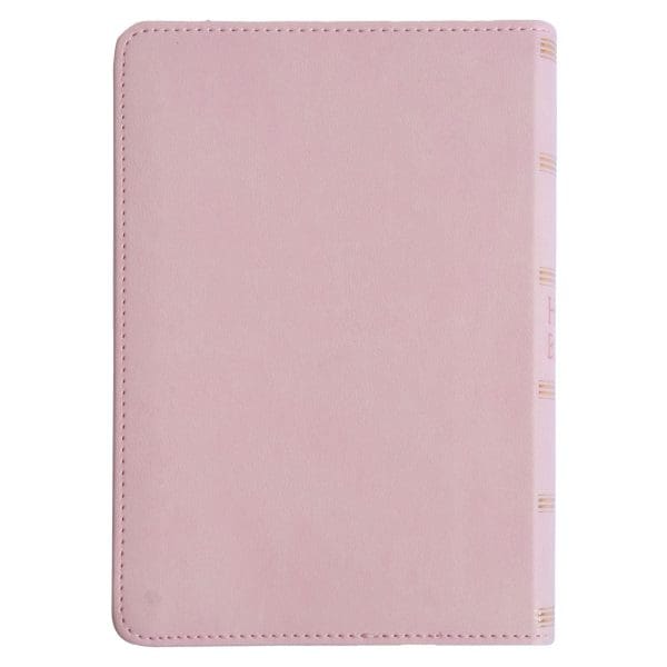 KJV Pink Floral Faux Leather Compact Bible Large Print - Image 2