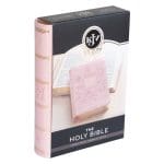 KJV Pink Floral Faux Leather Compact Bible Large Print - Image 3