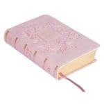 KJV Pink Floral Faux Leather Compact Bible Large Print - Image 4