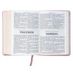 KJV Pink Floral Faux Leather Compact Bible Large Print - Image 7