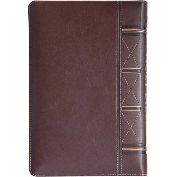 ESV Dark Brown Faux Leather Standard Bible Thumb Indexed With Zip - Image 14