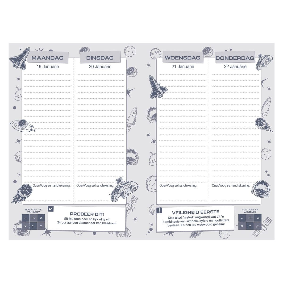 9781776477869_feature1 2026 Skooldagboek - Dagbeplanner vir Seuns - Mik vir die Sterre - Sagteband - Image 2